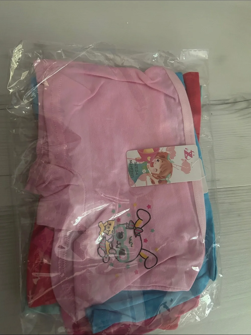 Girls' Aqua Cartoon Bunny Shorts Set with Pink Accents